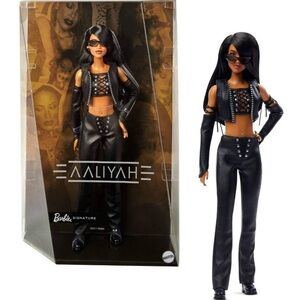 Barbie Signature Aaliyah Doll in Black Leather Outfit